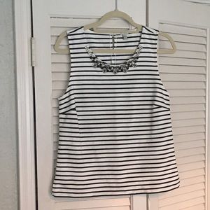 J.Crew striped necklace top